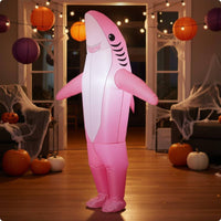 Inflatable Shark Costume Halloween Shark Cosplay Outfit Full Body for Party