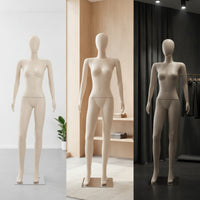 Flat-Shoulder Female Display Mannequin Slim Female Mannequin Standing Commercial-Grade for Boutiques, Visual Merchandisers, Fashion Designers, Shop Window, Clothing Store