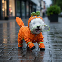4-Leg Dog Rain Jacket Leash Opening Four Leg Dog Raincoat Reflective Strips