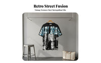 American High Street Aesthetic Boxing Print T-Shirt Great Gift Idea Retro Boxing Shirt Full Cotton Loose Fit Streetwear Tee for Adults, Teenagers, Boxers, Daily Wear, Everyday, Leisure, Sporting Events