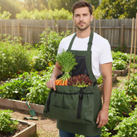 Harvesting Apron Waterproof Gathering Apron Adjustable Straps Fruit Picking Bag for Gardeners, Orchard