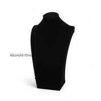 Velvet Necklace Bust Professional Look Black Jewelry Mannequin for Photographers