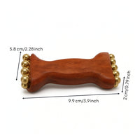 Facial Massage Tool with Two Sides Manual Wooden Face Massager with Metal Beads