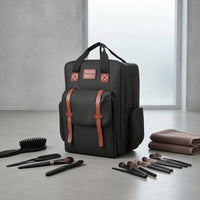 Hairdressing Bag Structured Makeup Tool Backpack Organizer for Hairdressers, Salon