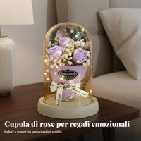 Soap Blossom Glass Dome Romantic Gift Dome Elegant Design for Women