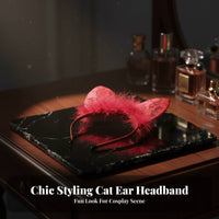 Lace Hare Ear Headband Alluring Design Creature Ears Headband Cosplay Ears Hairband Cute Look Cosplay Ear Headpiece Comfortable