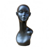 Female Mannequin Head Featureless Mannequin Bust with Shoulders Long-Lasting