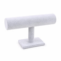 T-Shaped Bar Jewelry Display textileCovered Accessory Storage Stable