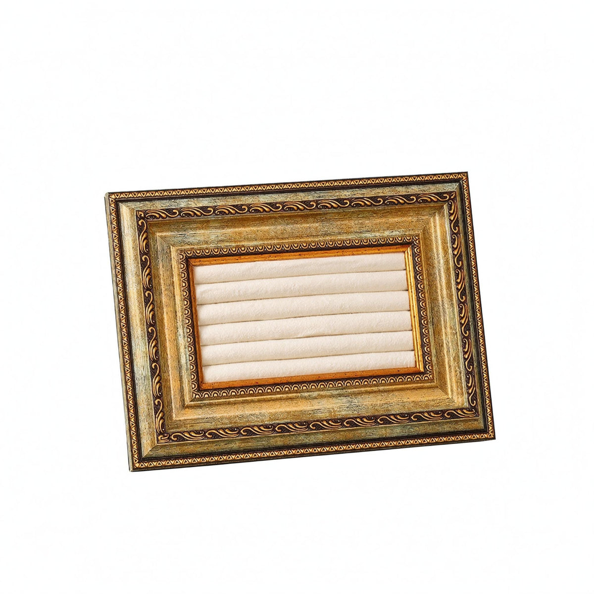 Earring Display Frame Ornate Stud Display Frame Brown and Gold