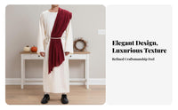 3 Pieces Biblical Robe Set Full-Length Design Biblical Robe and Headpiece Set