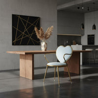 Heart Shaped Rear Chair Nordic & Design Modern Makeup Chair Gold Frame Velvet Armchair Cushioned Seat Indoor Seating for Bedroom