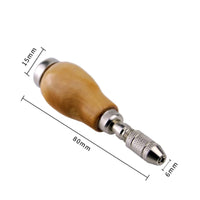 Hand Twist Alloy Chuck Wood Handle Pin Vise Precision Made for Jewelers