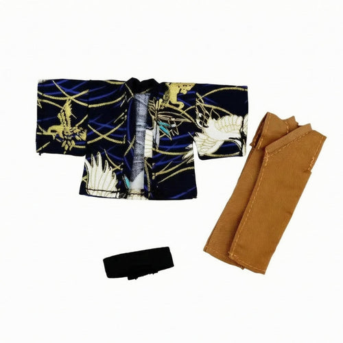 1/12 Doll Kimono Outfit Detailed Design Kimono Jacket Set Collectible Display Traditional Japanese Costume