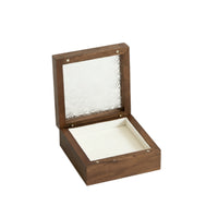 Jewelry Box with Window Padded Jewelry Box Wood Grain for Dresser, Women