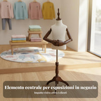 Half Body Kids Mannequin Lightweight Kids Half Body Mannequin Easy Assembly