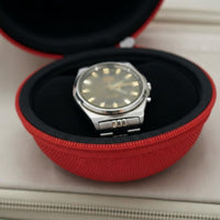 Zippered Foam Material Watch Pouch Fastener Closure Single Watch Travel Case Accessory Storage Scuff Protection Deep Concave