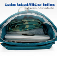Lightweight Nylon Hiking Backpack, Outdoor Daypack, Unisex Sports Rucksack for Commuting, Students, Multi-Compartment