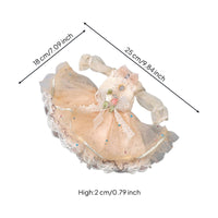 BJD Doll Dress Ribbon Accents 1/6 Doll Dress Bow Detail Miniature Apparel for Display