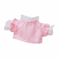 Ruffled Doll Top Soft Textile Short-Sleeve Doll Shirt Lightweight