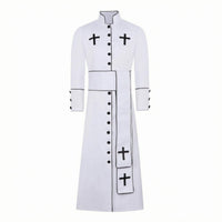 Button-down Clergy Robe Straight Silhouette Button-Front Robe Elegant Design