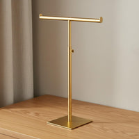 Stainless Steel T-Shaped Display Stand Stable Base T Bar Display Stand Minimalist Design for Retailers, Boutique Owners, Craft Fair, Closet