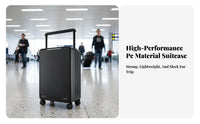 Large Capacity Hardshell Carry-on with Laptop Pocket Wheels Frontentry Carry-on Airline Approved Size Luggage Two-sidedSided Accessing for Travelers, Business Professionals, Frequent Flyers, Airport, Short Break Getaways