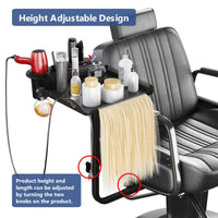 Rotating Hair Tray Movable Barber Chair Tray Easy to Assemble for Barbers