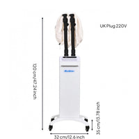 Floor Standing Hair Steamer Drain Reservoir Hooded Hair Steamer Salon Equipment 500 W Rolling Wheels