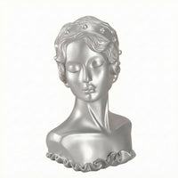Resin Bust Stand Decorative Earring Necklace Display Bust Smooth Glossy Finish