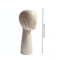 Wood Grain Mannequin Head Professional Presentation Hat Display Mannequin for Retailers, Salon Owners
