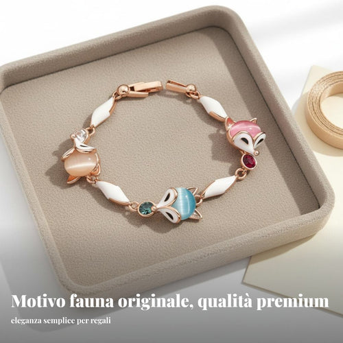 Silky Luster Stone Bracelet Colorful Charms Animal Enchantment Bracelet