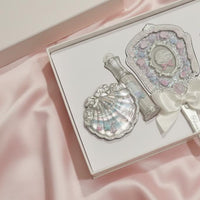 Shell Makeup Gift Box Pastel Blue Pearl Beauty Set for Women