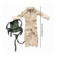 Doll Pilot Suit Long Sleeves Pilot a Single-Piece Garment Stitched Seams