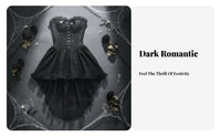 2 Pieces Strapless Corset Dress with Lace Shrug Flared Bell Sleeves for Teens