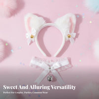 2 Pieces feline haural featureing appendages and chime Collar Set Cute Design Hair Decoration for Party-Goers