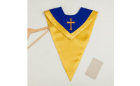 V-Neck Honor Stole Gender-Neutral Design Two-Tone Graduation Stole