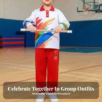 Kids Cheerleading Performance Costume, School Uniform, Patriotic Day, Unisex, Squad Dance