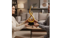 Shaped Statue Fluid Design Abstract Statue Modern Spiral Figurine Handmade Resin Art Piece with Sphere Non-Slip Base
