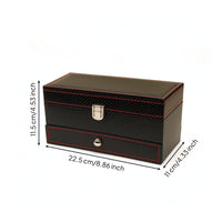 Watch Box with Drawer Compact Double-Layer Jewelry Box Stylish Watch Organizer with Drawer for Closet
