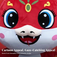 New Year Cartoon Snake Mascot Costume, Zodiac Snake Plush Outfit, Event Performance Prop