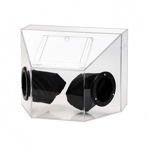 Acrylic Dust Box Glove Ports Dustproof Enclosure Transparent