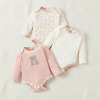 3 Pieces 22 Inch Doll Clothes Everyday Use Printed Newborn Crawler Comfortable