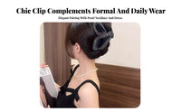 Crystal Silk-Like Hair Grip Elegant Design Large Decorative Hair Grip Wheat Ear Pattern Jaw Grip Glittering Crystal S