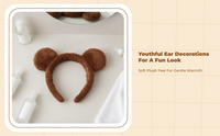 Soft plush teddy ear headband for kids, girls, parties