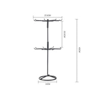 2 Tier Rotating Jewelry Stand Detachable Metal Necklace Hanger Easy Assembly