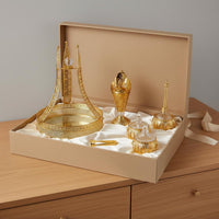 5 Pieces Arabian Incense Burner Scent Dish Collection Set Rhinestone Detail Gold Scent Dish Collection Set Ramadan Home Decoration Ornament for Living Room