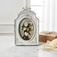 Bowknot Oval Frame Artisanal Finish Ornate Relief Frame Gift Choice