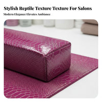 2 Pieces Waterproof Manicure Hand Rest Set Comfortable Support Snakeskin Pattern Hand Pillow Easy to Clean for Manicurists, Home, Travel