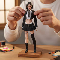 1/6 Suit Skirt Set Cloth Material 1/6 Blazer and Skirt Set Realistic Look