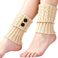 Ankle Socks, Warm Tube, Unisex, Breathable, Black, cream